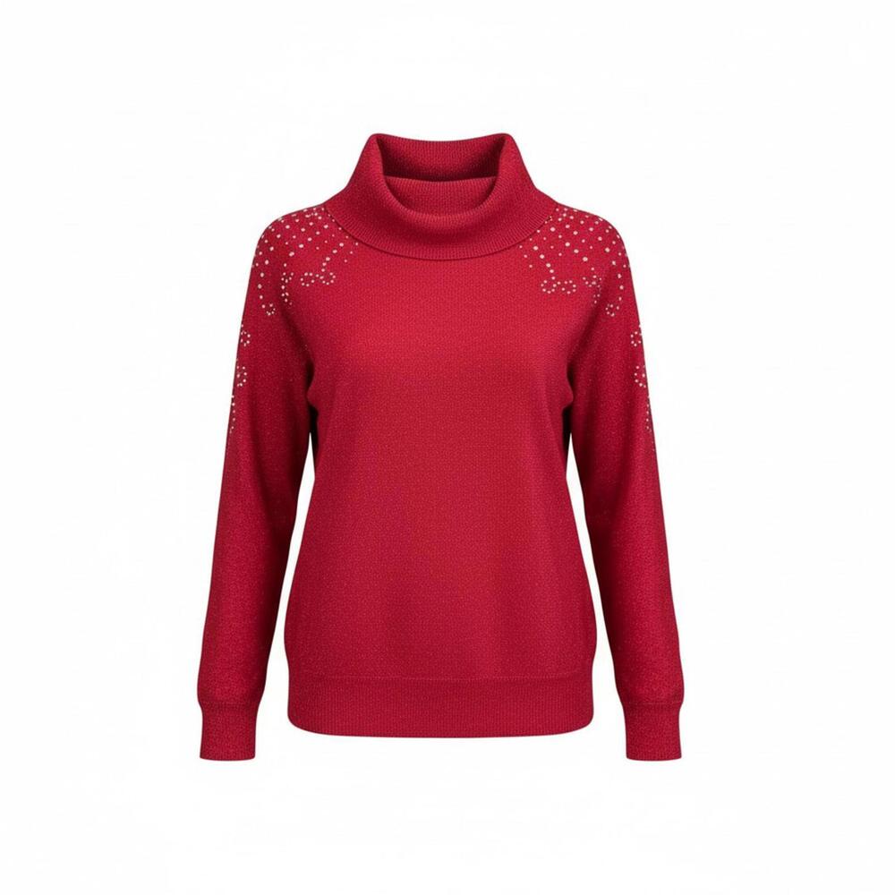 Ruby Rd. Cowl Neck Hem Knit Sweater - NWT - Picture 3 of 4